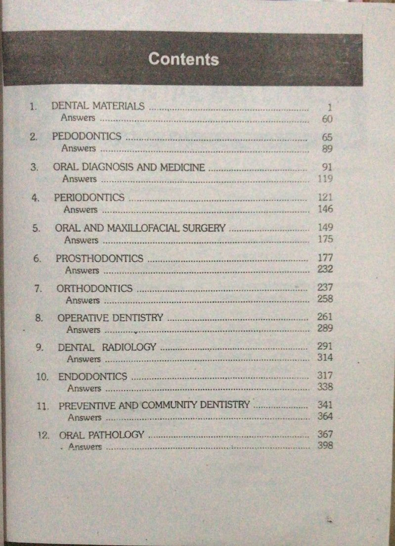 MCQs in Dentistry Clinical Sciences Guide