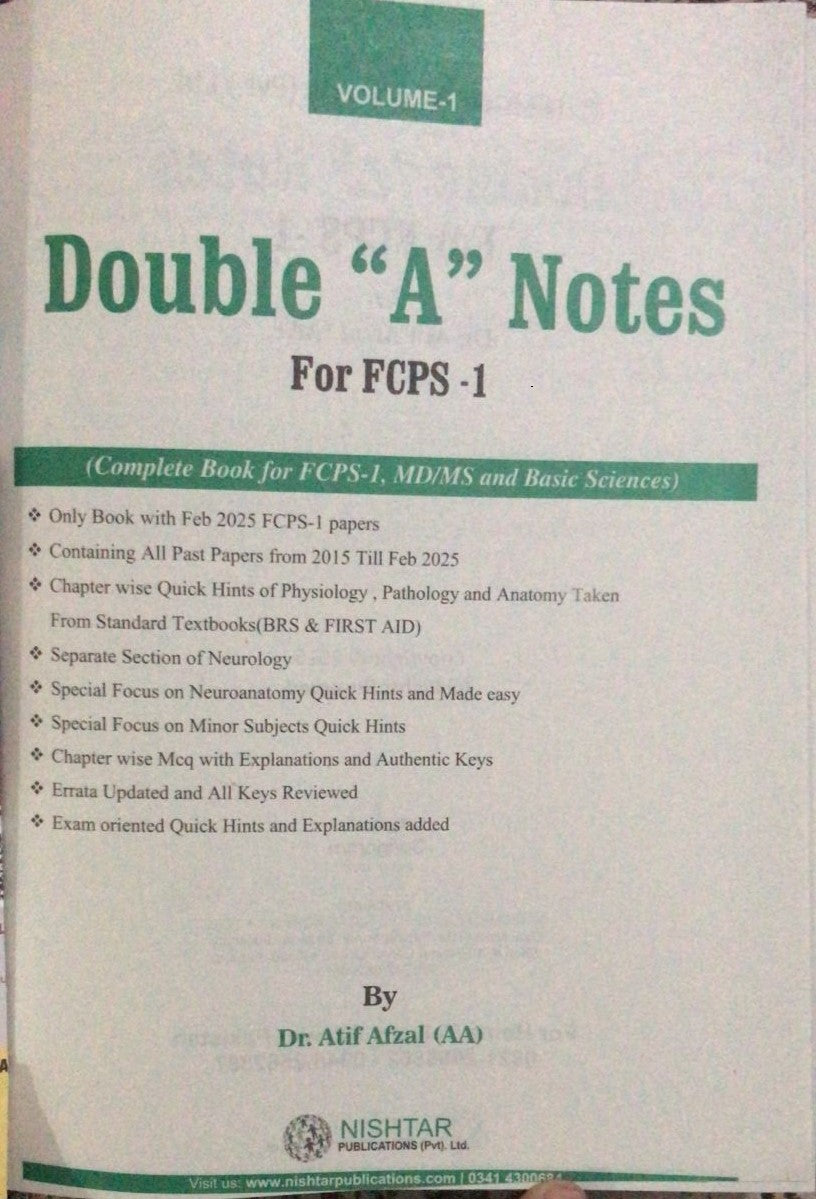 Double “A” Notes FCPS-1 Vol 1 & 2